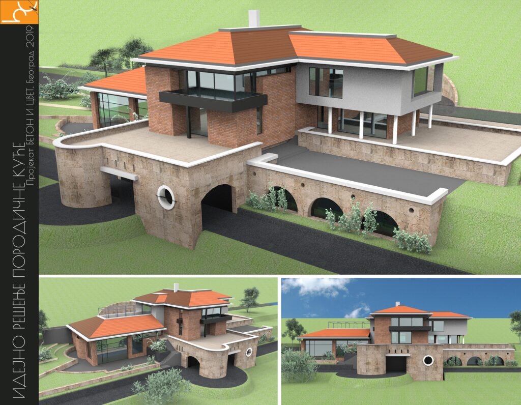 Arhitektura luksuzne vile Fruška Gora - Varijanta 3